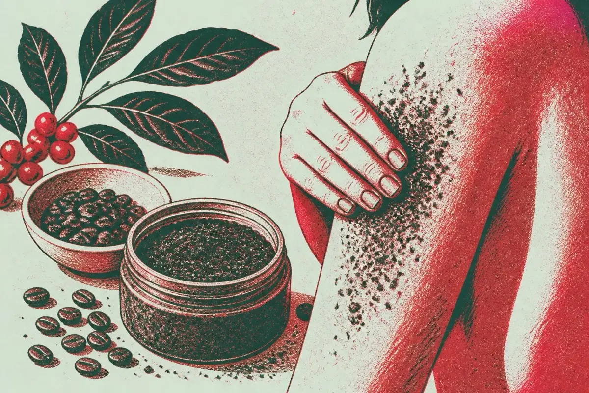 Coffee ground body scrub
