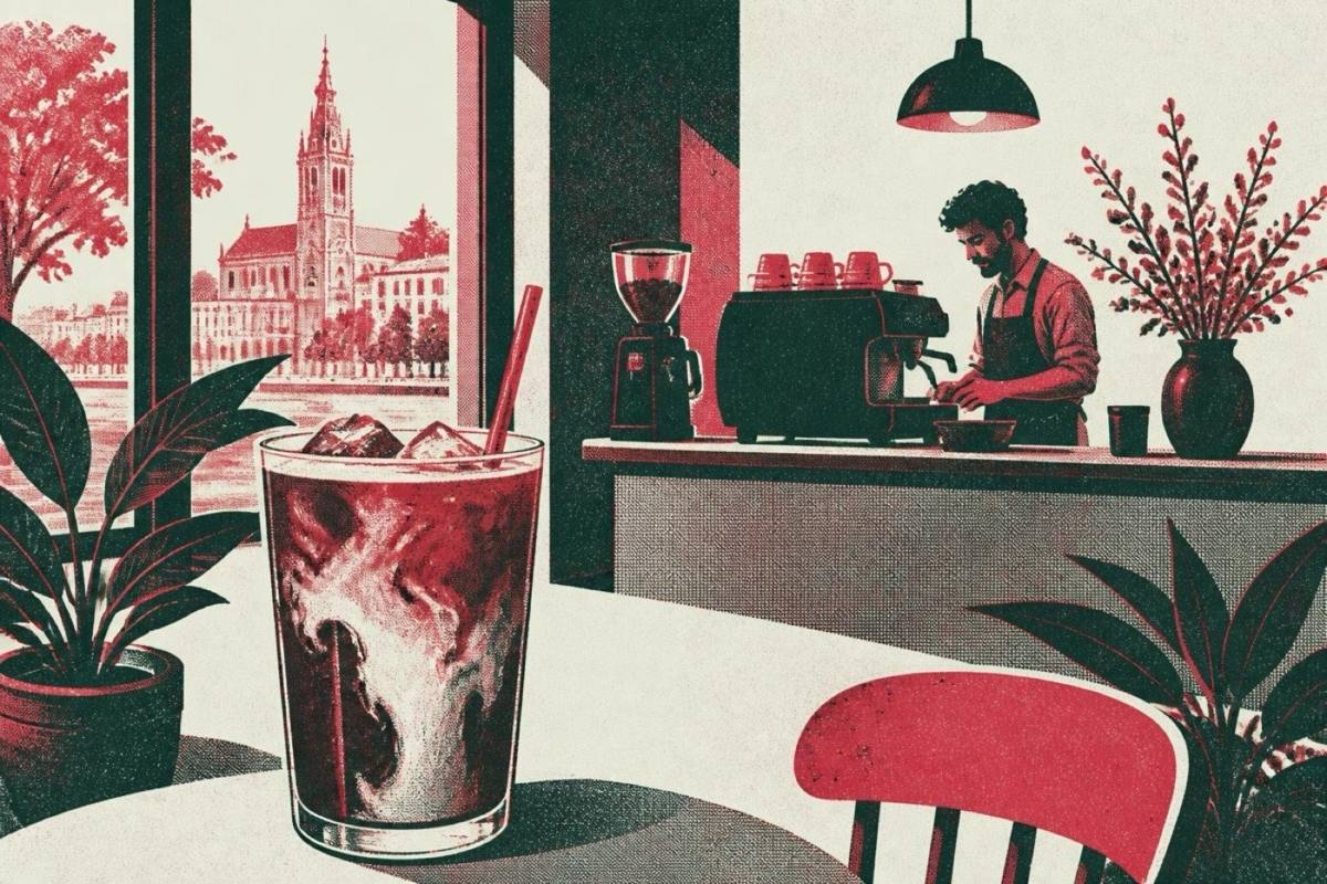 Cold brew iced latte Yirga Breda specialty coffee shop