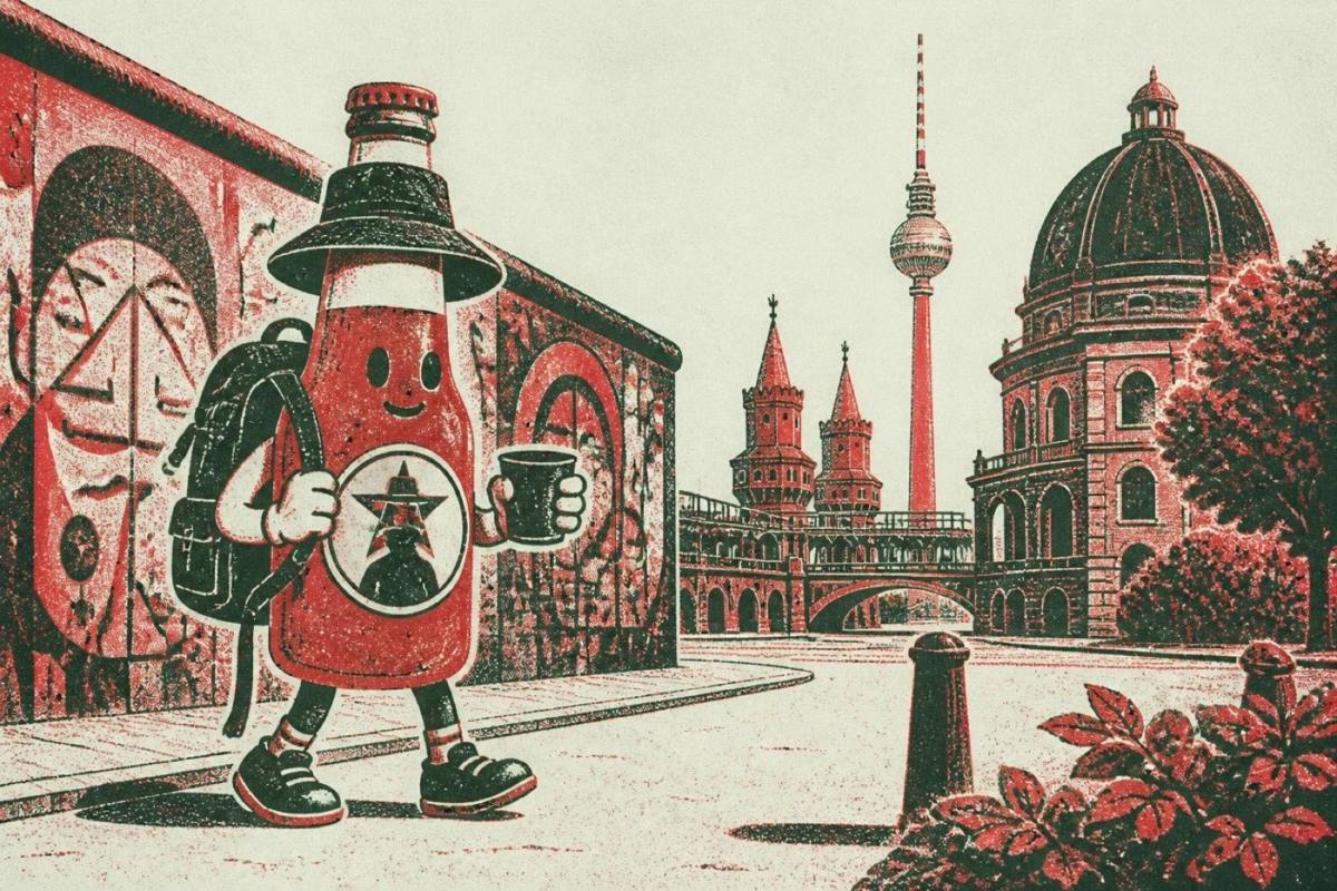Berlin streetart Club-Mate the exploring barista