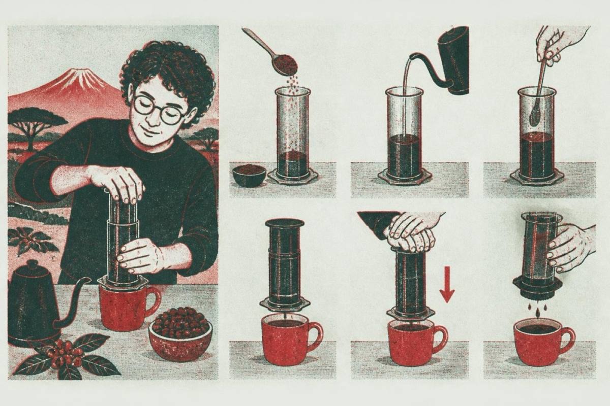 how to make an Aeropress by The Exploring Barista 