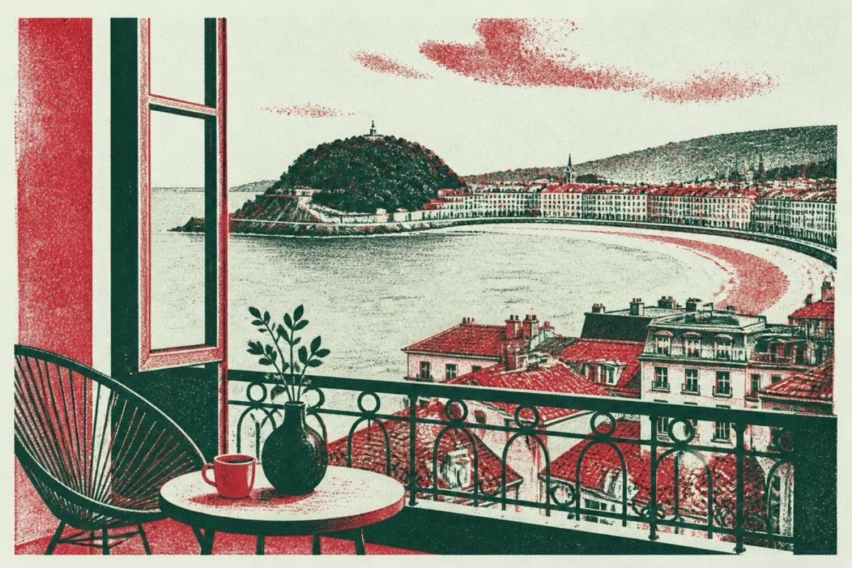 San Sebastian view from TALO URBAN ROOMS