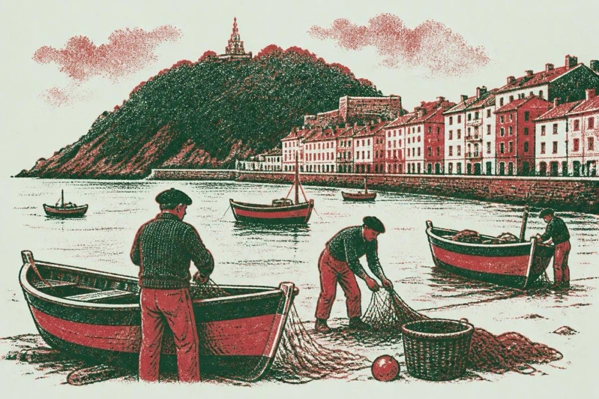 Fishers town San Sebastian harbour beach