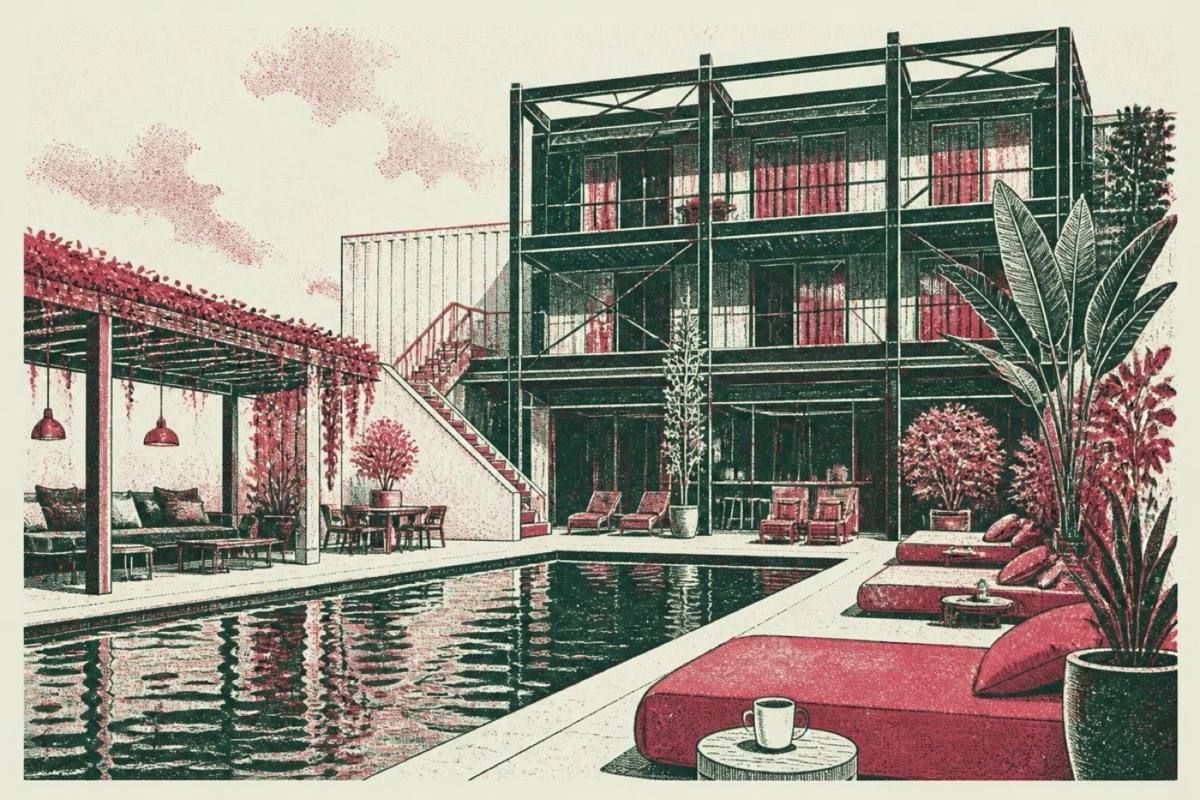 Affordable luxe hostel with pool Steel House Copenhagen where to sleep