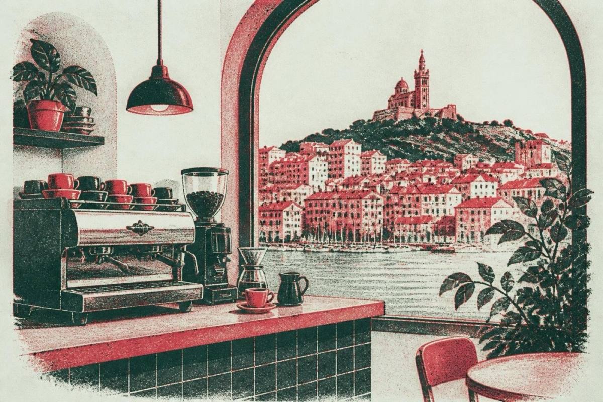 Cafe x Cafe Marseille specialty coffee shop la marzocco