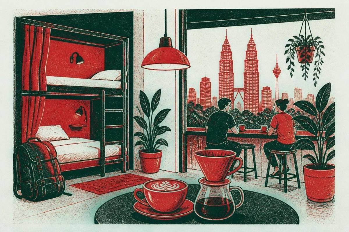 where to sleep and specialty coffee Back Home Hostel LOKL Coffee Kuala Lumpur