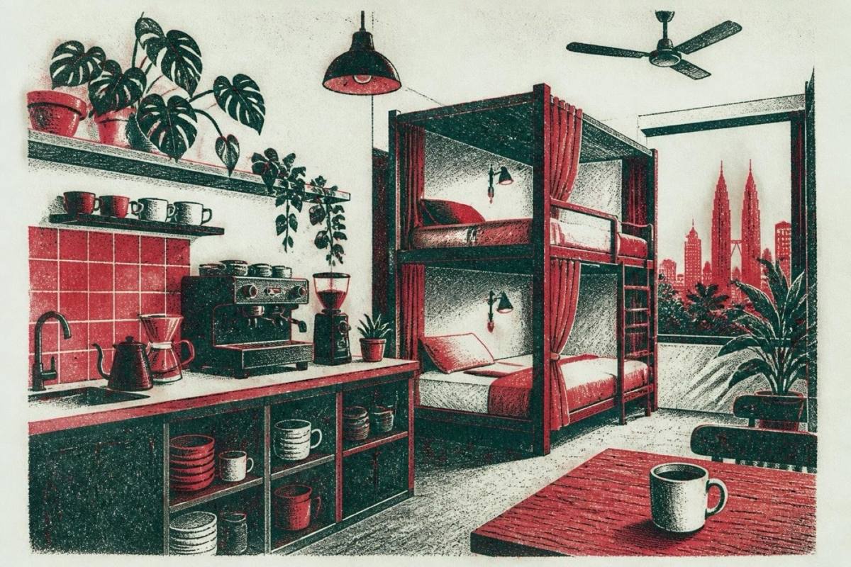 BackHome Hostel Kuala Lumpur Kitchen where to sleep