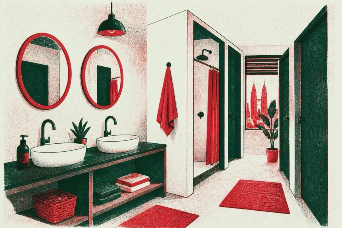 BackHome Hostel Kuala Lumpur shared bathrooms