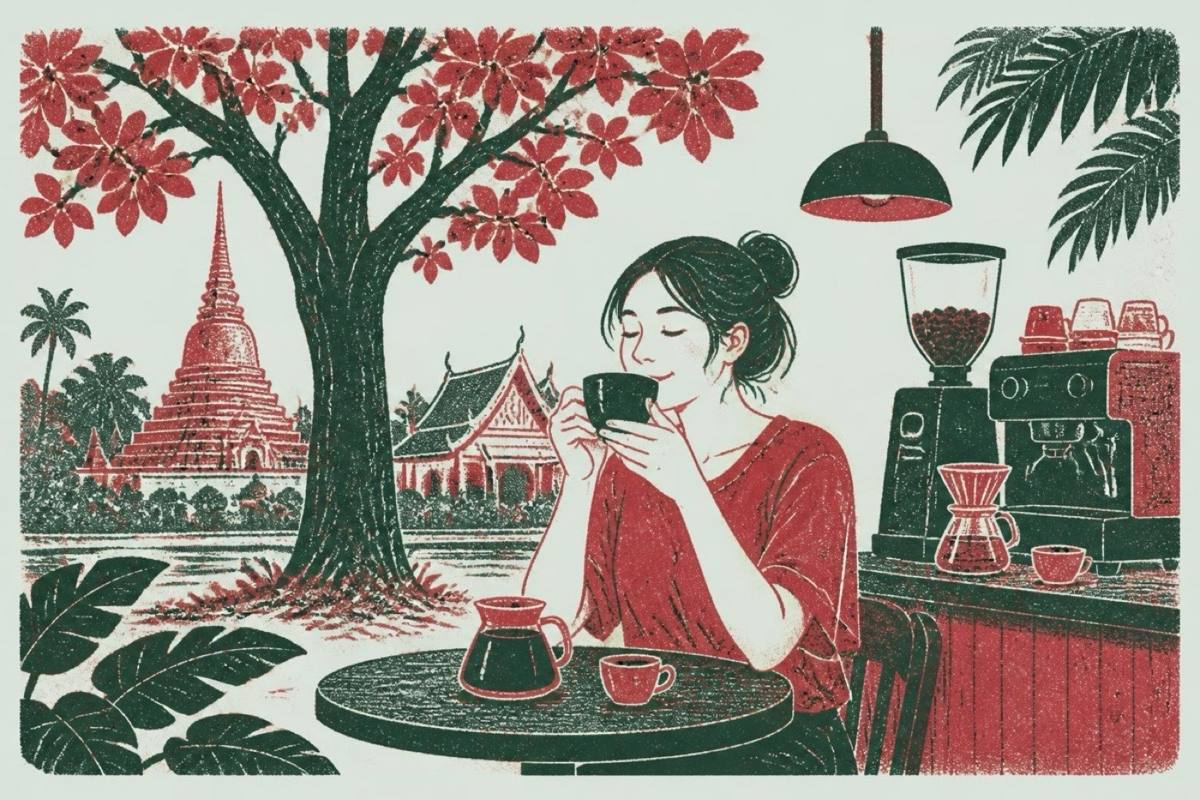 Cotton Tree specialty coffee shop Chiang Mai Thailand Coffee make me happy