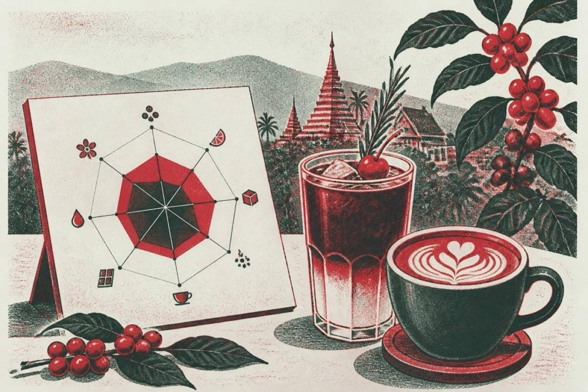 Graph table specialty coffee signature drinks chiang mai thailand
