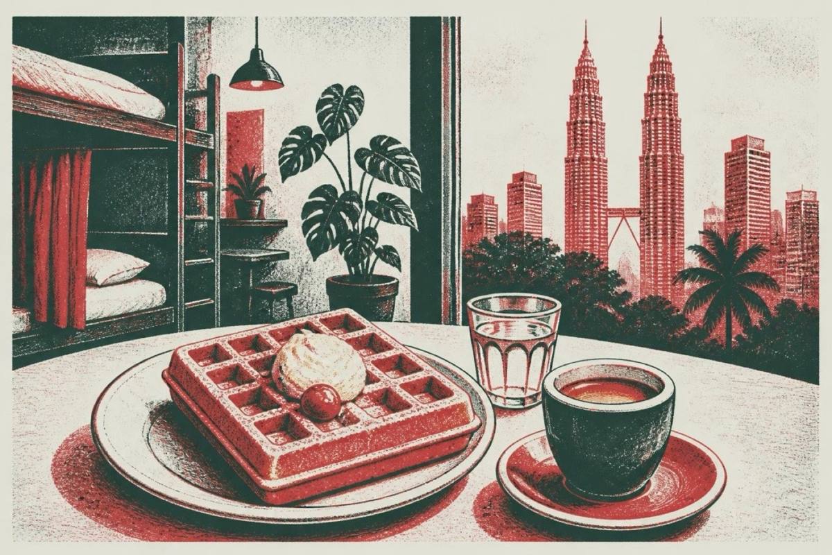 Waffles double espresso LOKL Coffee specialty coffee Kuala lumpur malaysia